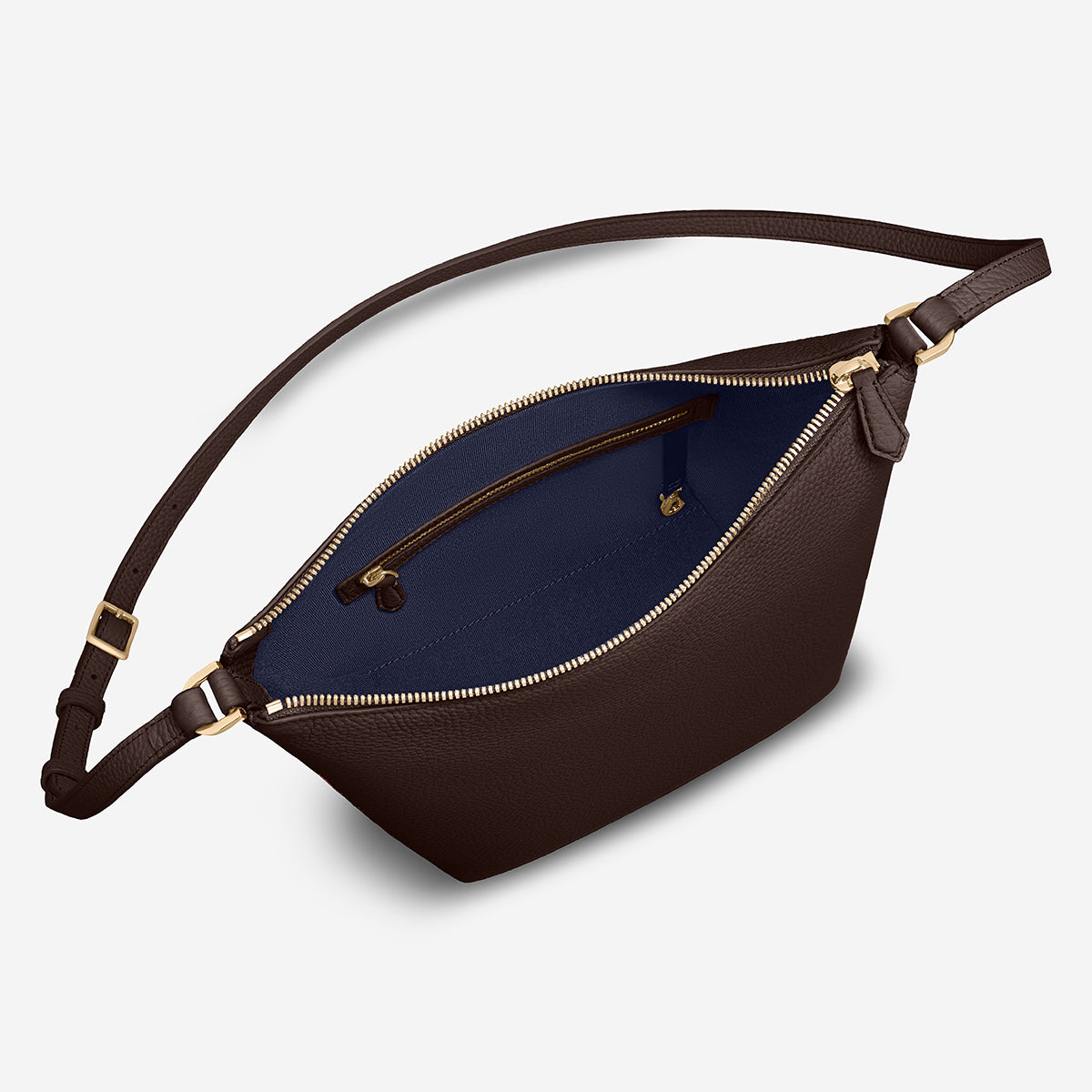 The Zipped Bucket Bag - Espresso Brown