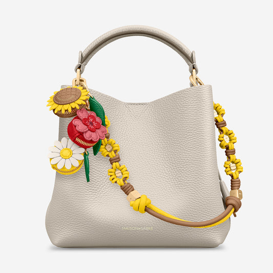 The Bloom Bucket Bag - Foam Cashmere