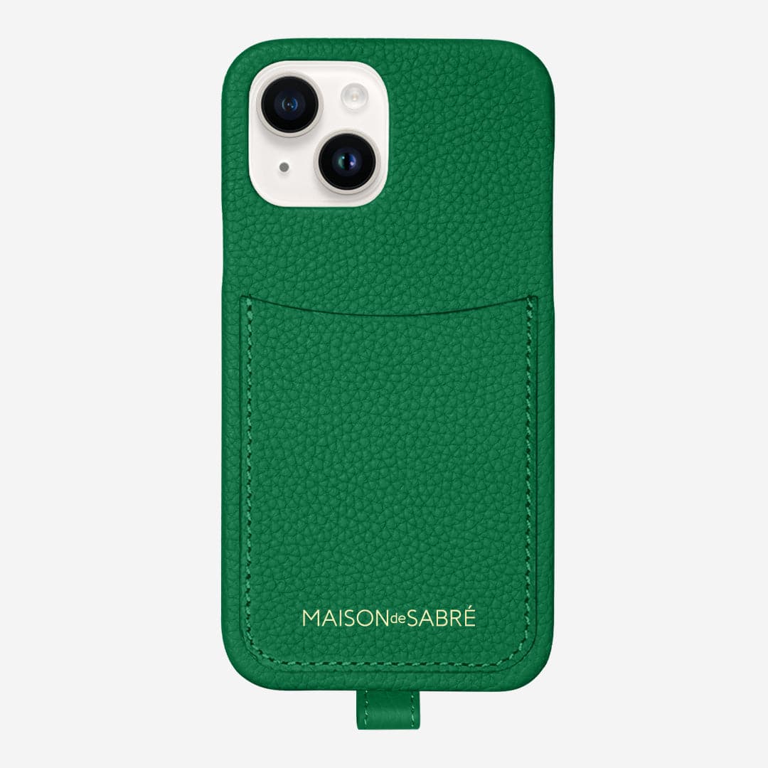 ストラップ付きスマホケース Sling Phone Case iPhone 15 エメラルド