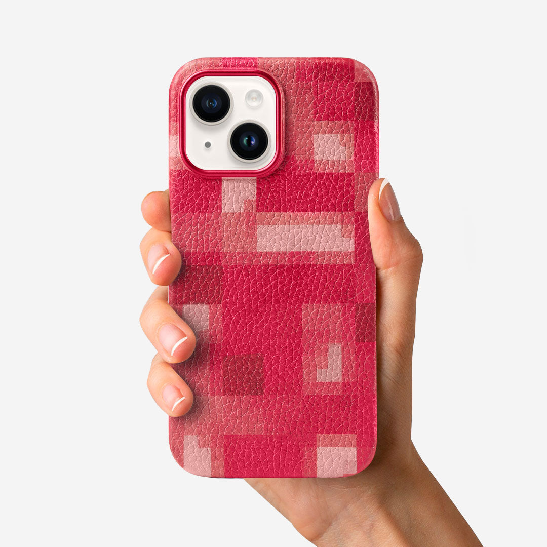 iPhone 15 Case - Pixel Pink