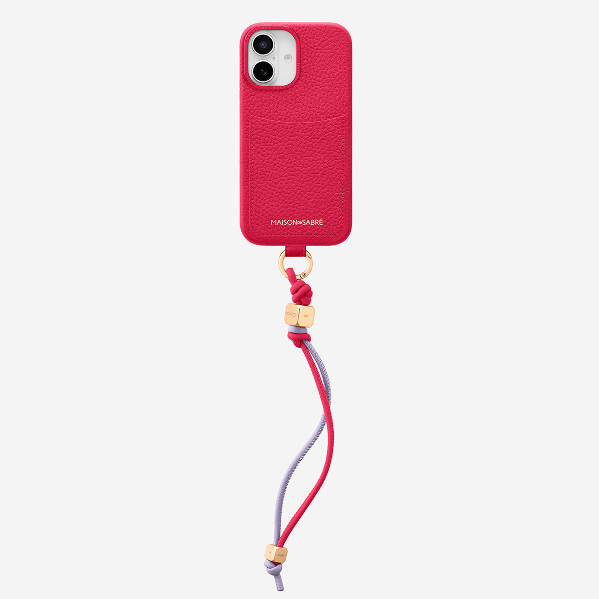The Wristlet Phone Case iPhone 16 - Shibuya Fuchsia – MAISON de SABRÉ