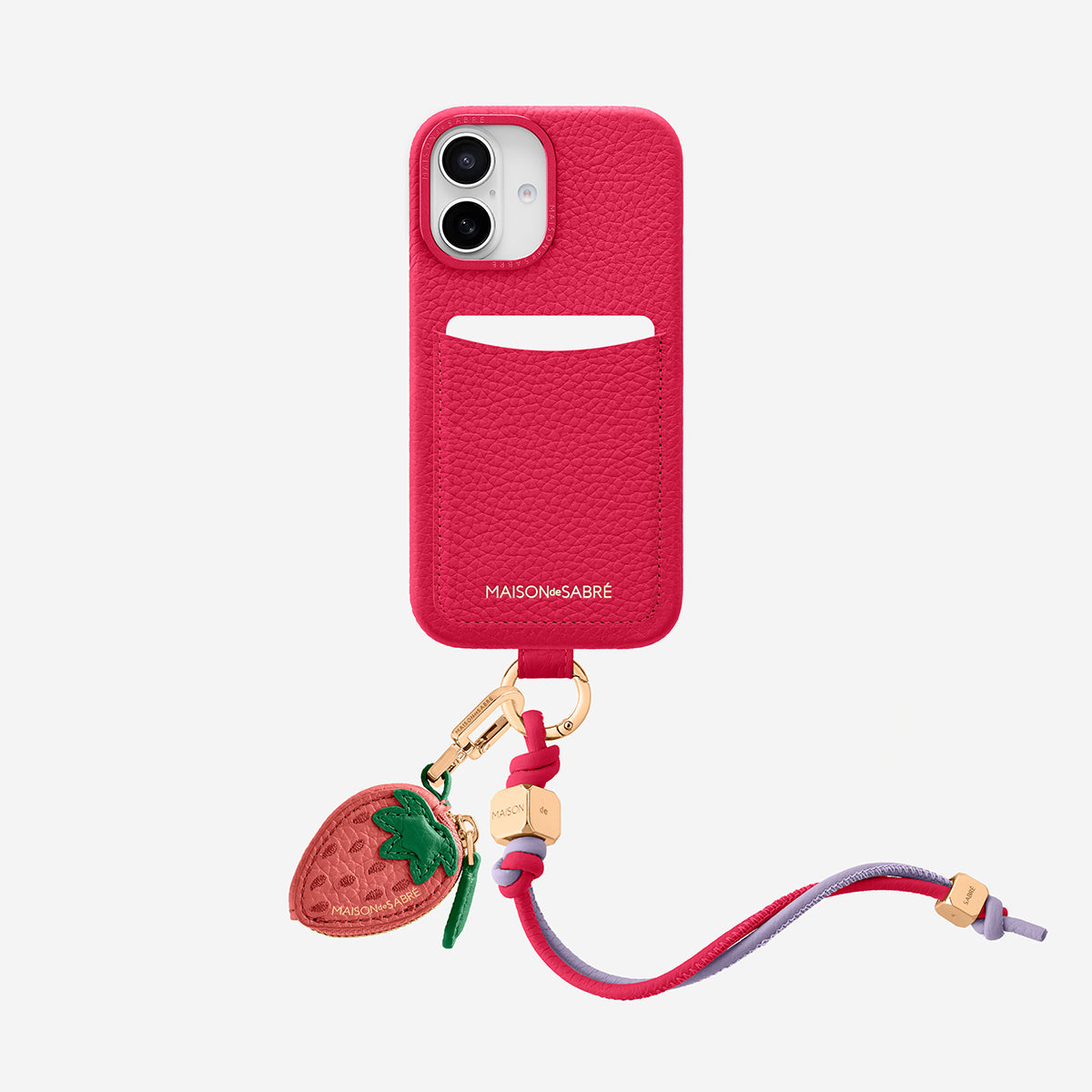 The Wristlet Phone Case iPhone 16 - Shibuya Fuchsia – MAISON de SABRÉ