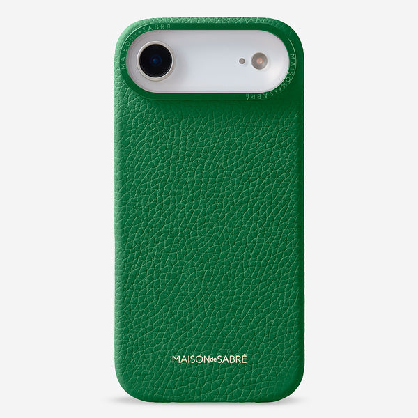 MAISON de SABRÉ グリーン iPhone17ケース レザーケース iPhone 17 Air Case エメラルドグリーン | MAISON de SABRÉ