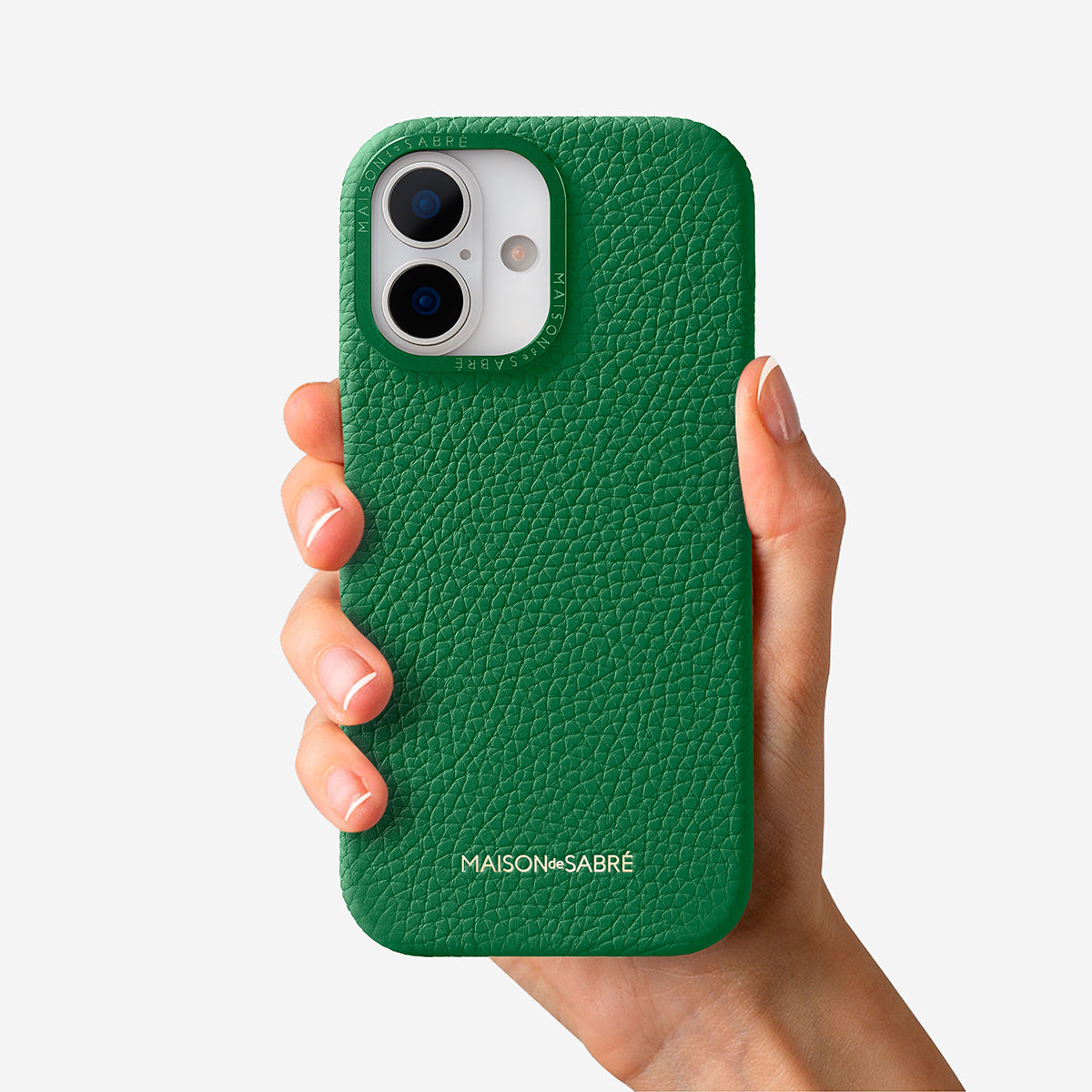 レザーケース iPhone 17 Case エメラルドグリーン | MAISON de SABRÉ
