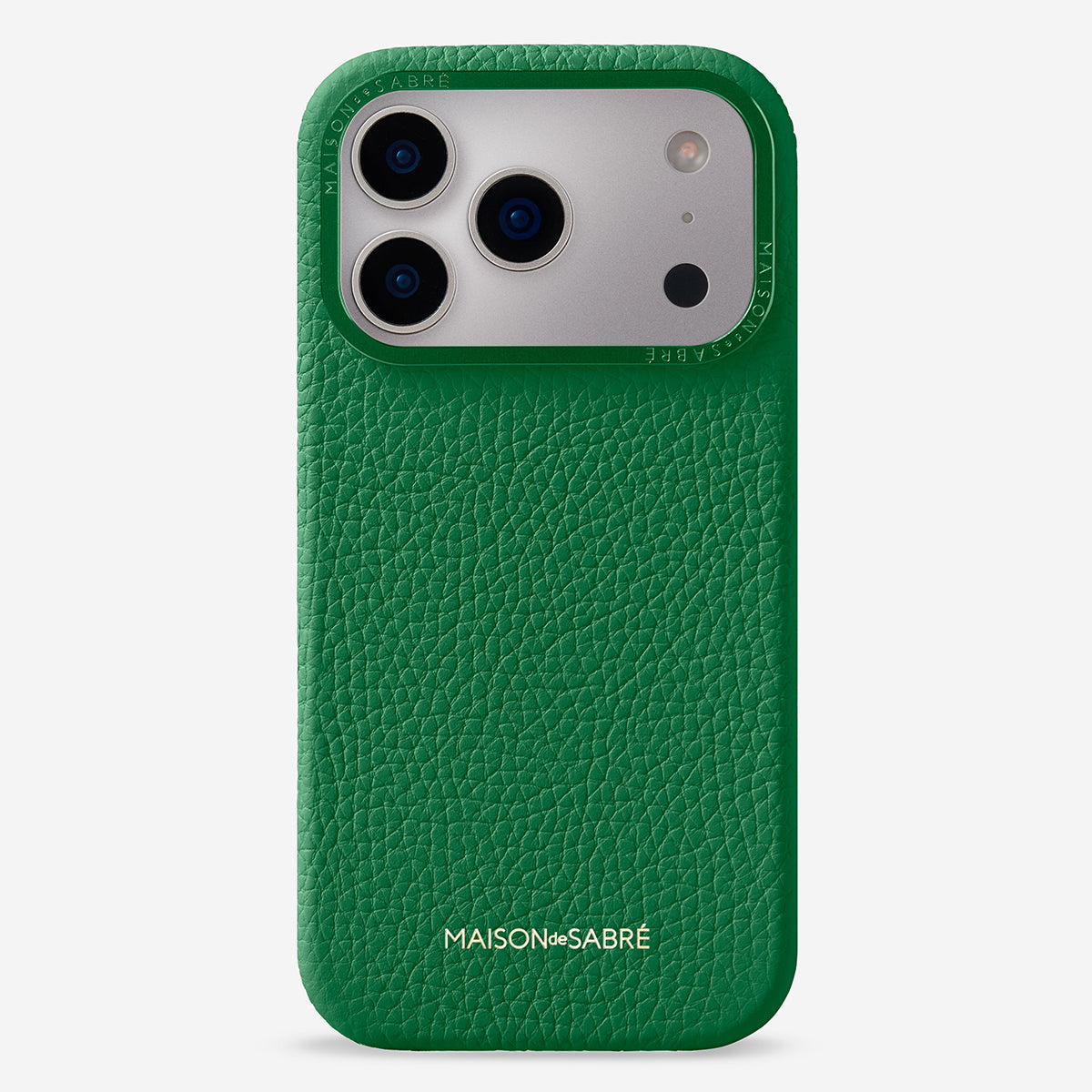 レザーケース iPhone 17 Pro Case エメラルドグリーン | MAISON de SABRÉ