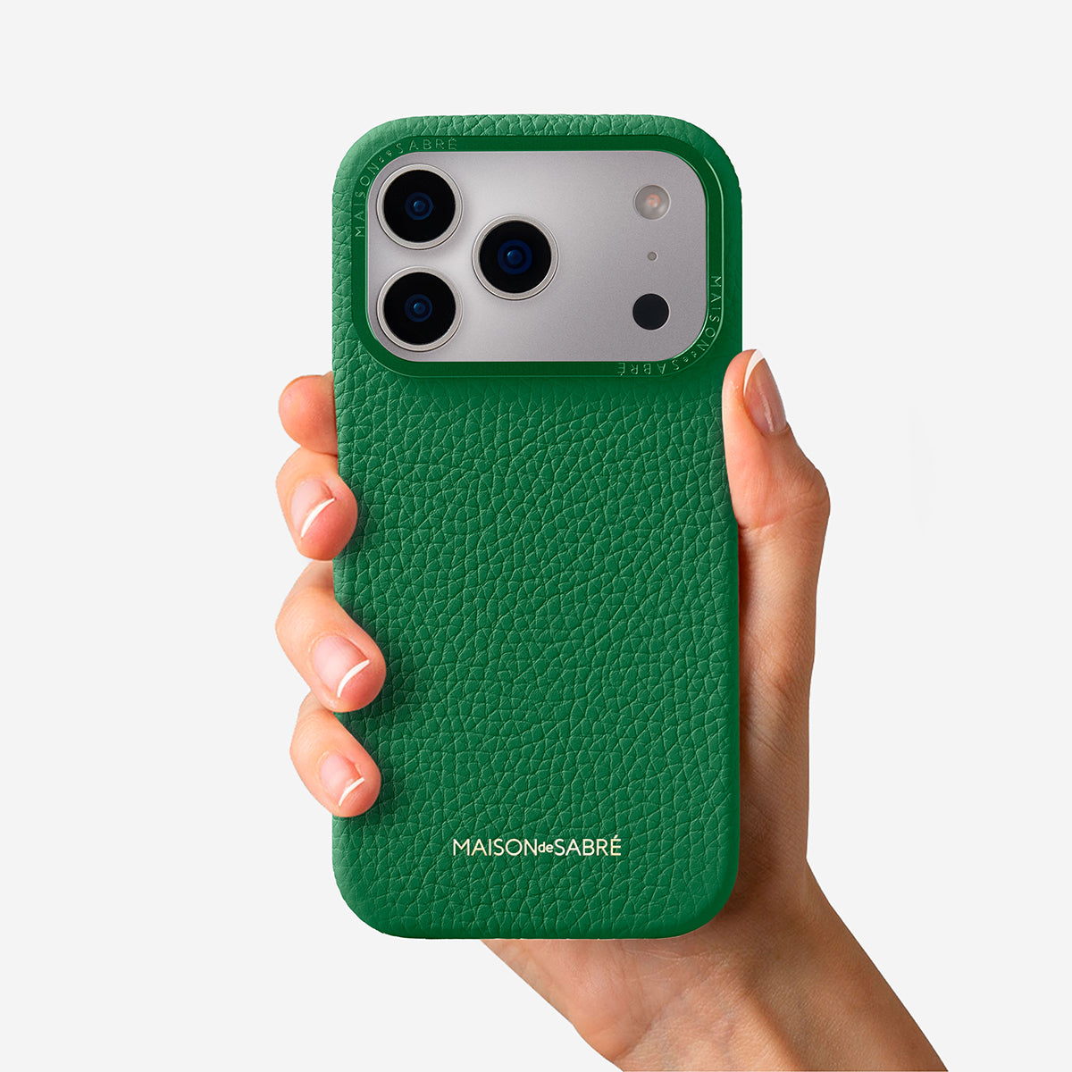 レザーケース iPhone 17 Pro Max Case エメラルドグリーン | MAISON de