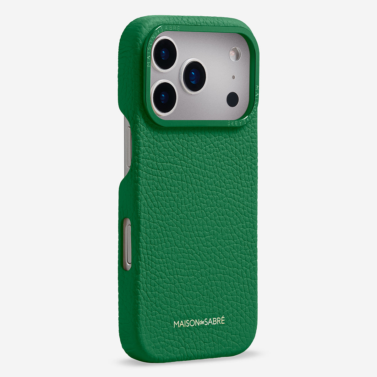 【稼働・新品ベルト】ロンジン Hケース 手巻き 428 17石 グリーン文字盤 レザーケース iPhone 17 Pro Max Case エメラルドグリーン | MAISON de