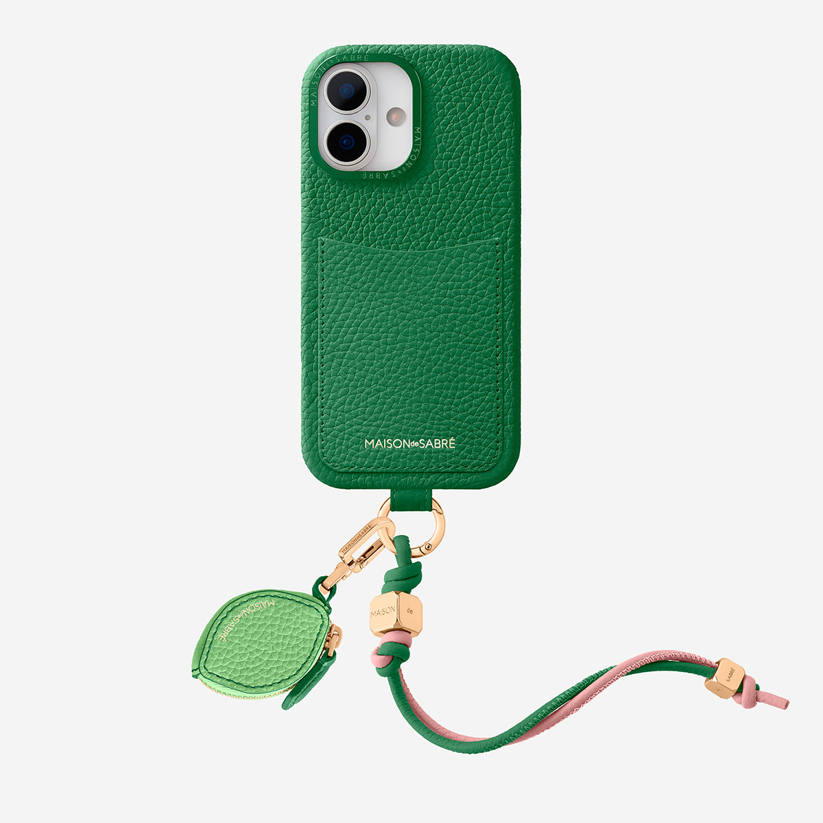 The Wristlet Phone Case iPhone 17 - Emerald Green – MAISON de SABRÉ