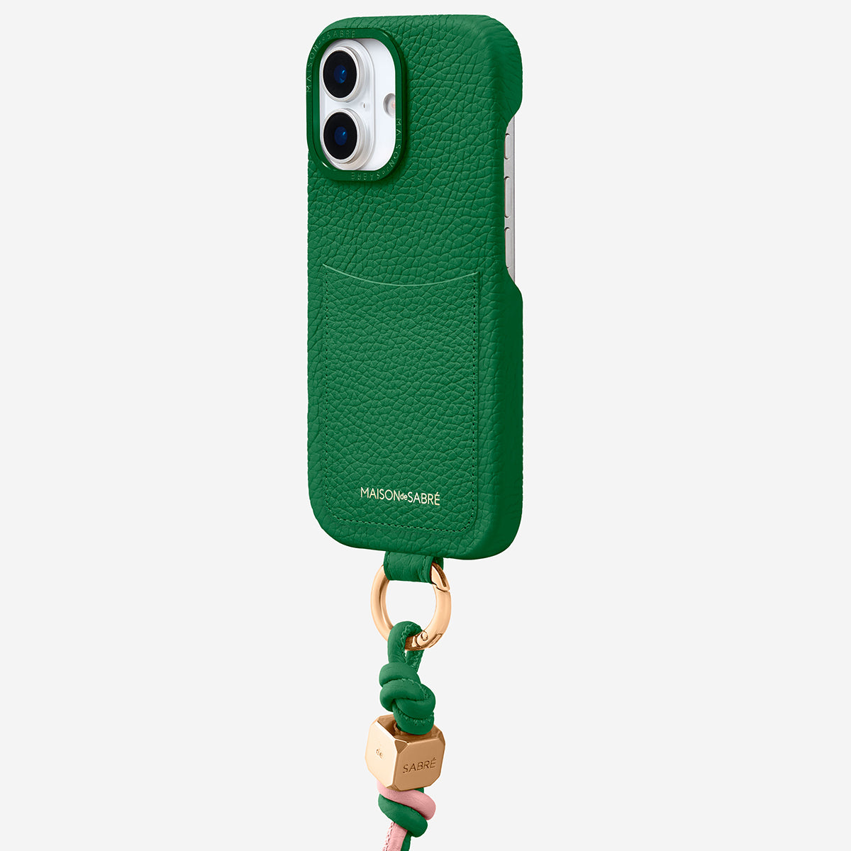 The Wristlet Phone Case iPhone 17 - Emerald Green – MAISON de SABRÉ