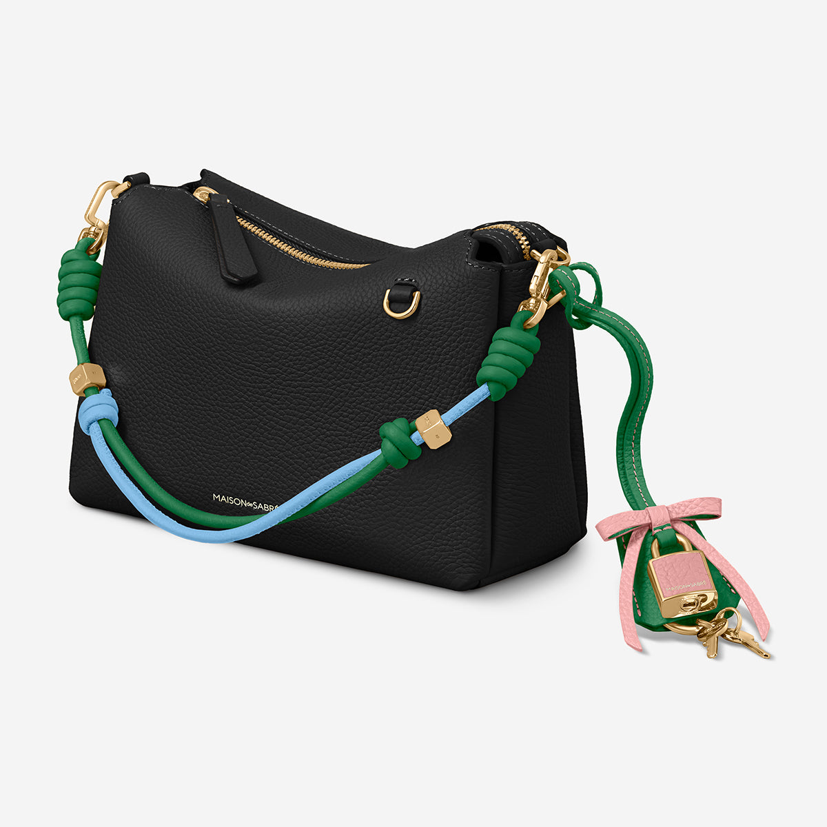 The Bow Padlock Charm - Emerald Lily