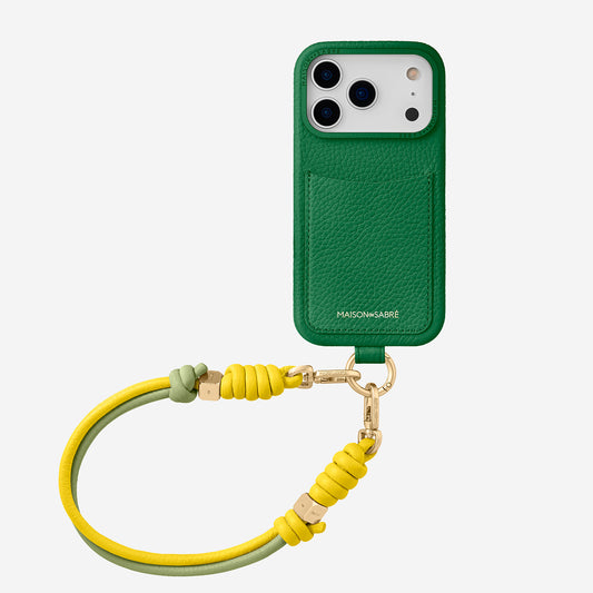 The Twist Phone Case iPhone 18 Pro - Emerald Daisy