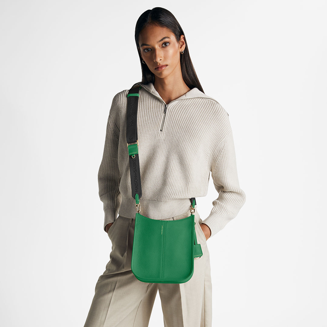 ムーンショルダーバッグ Saddle Bag エメラルドグリーン | MAISON de SABRÉ