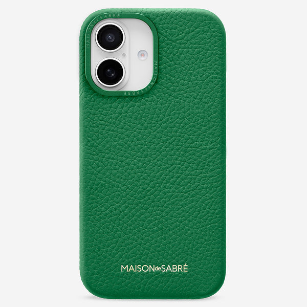 レザーケース iPhone 16 Case エメラルドグリーン | MAISON de SABRÉ
