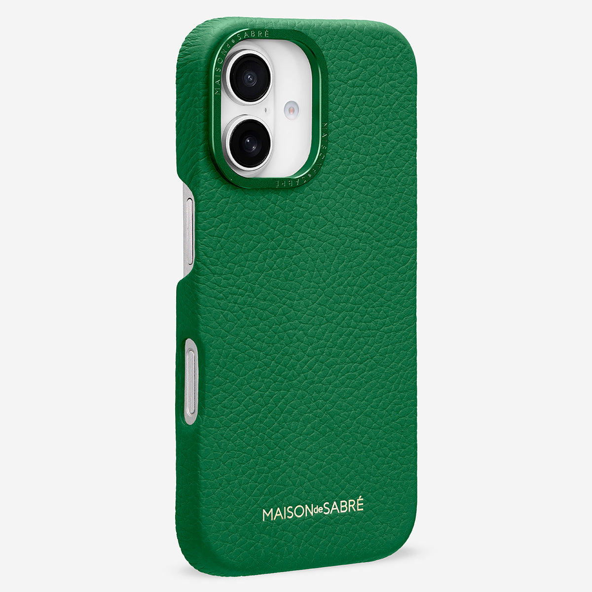 objets.io iPhone16ケース グリーン レザーケース iPhone 16 Case エメラルドグリーン | MAISON de SABRÉ