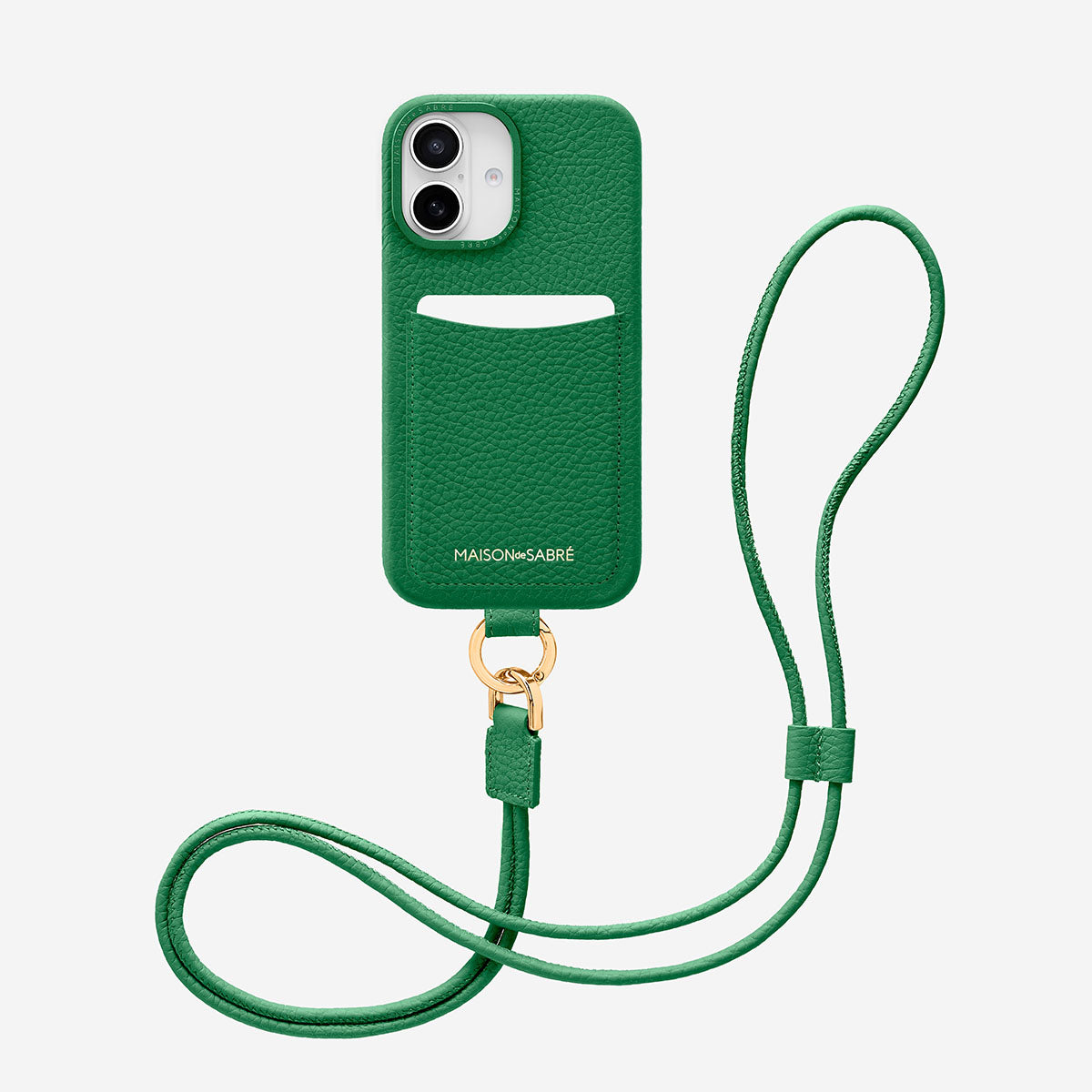 ストラップ付きスマホケース Sling Phone Case iPhone 16 エメラルド