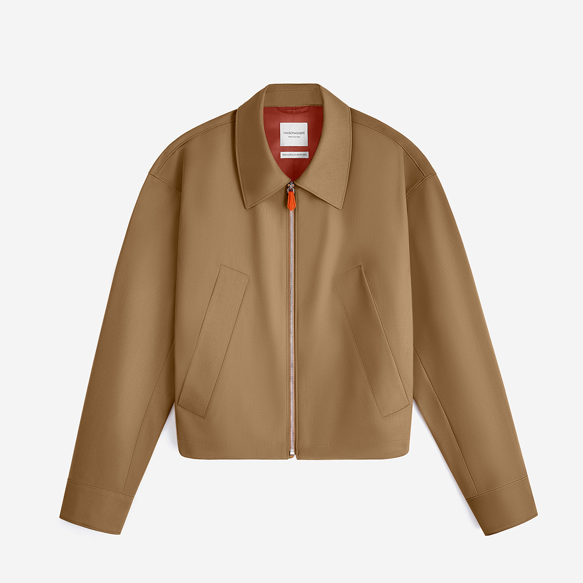 The Cropped Wool Jacket - Camel