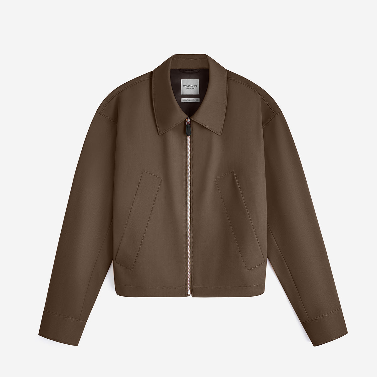 The Cropped Wool Jacket - Mocha