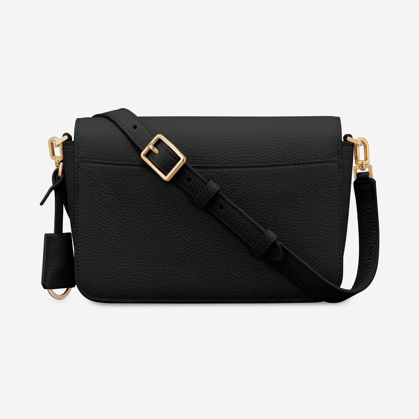 The Medium Flap Bag - Black Caviar