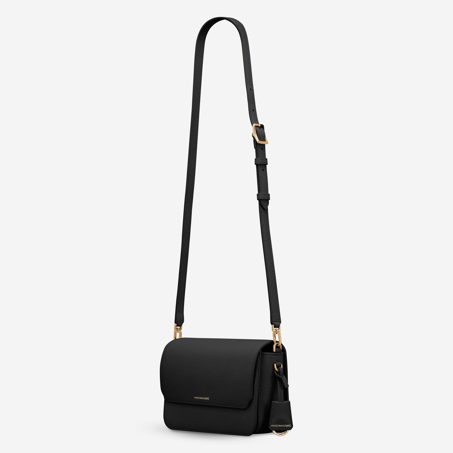 The Medium Flap Bag - Black Caviar