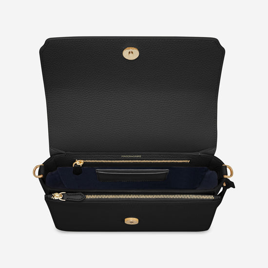 フラップバッグ Medium Flap Bag ブラックキャビア | MAISON de SABRÉ
