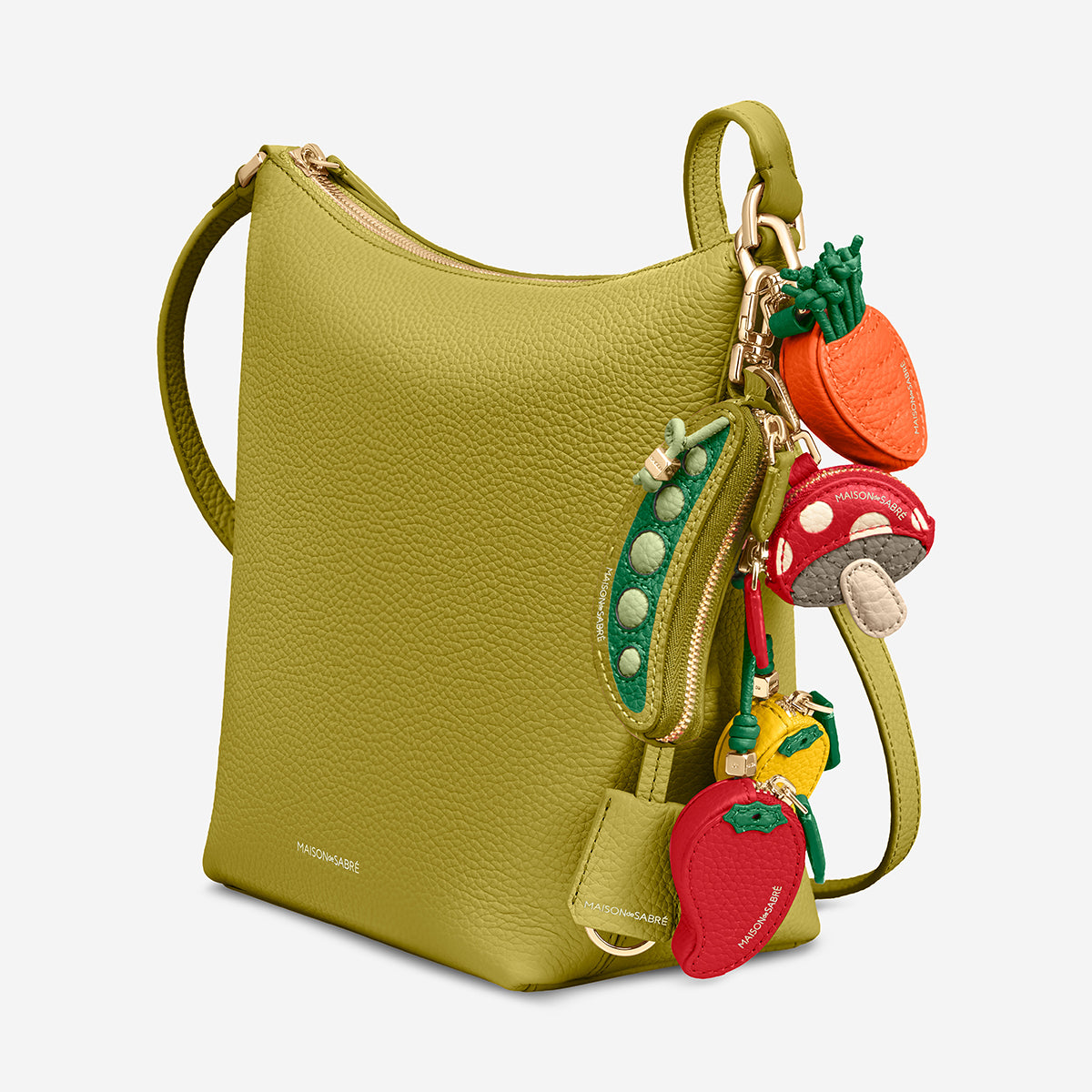 The Zipped Bucket Bag - Martini Green