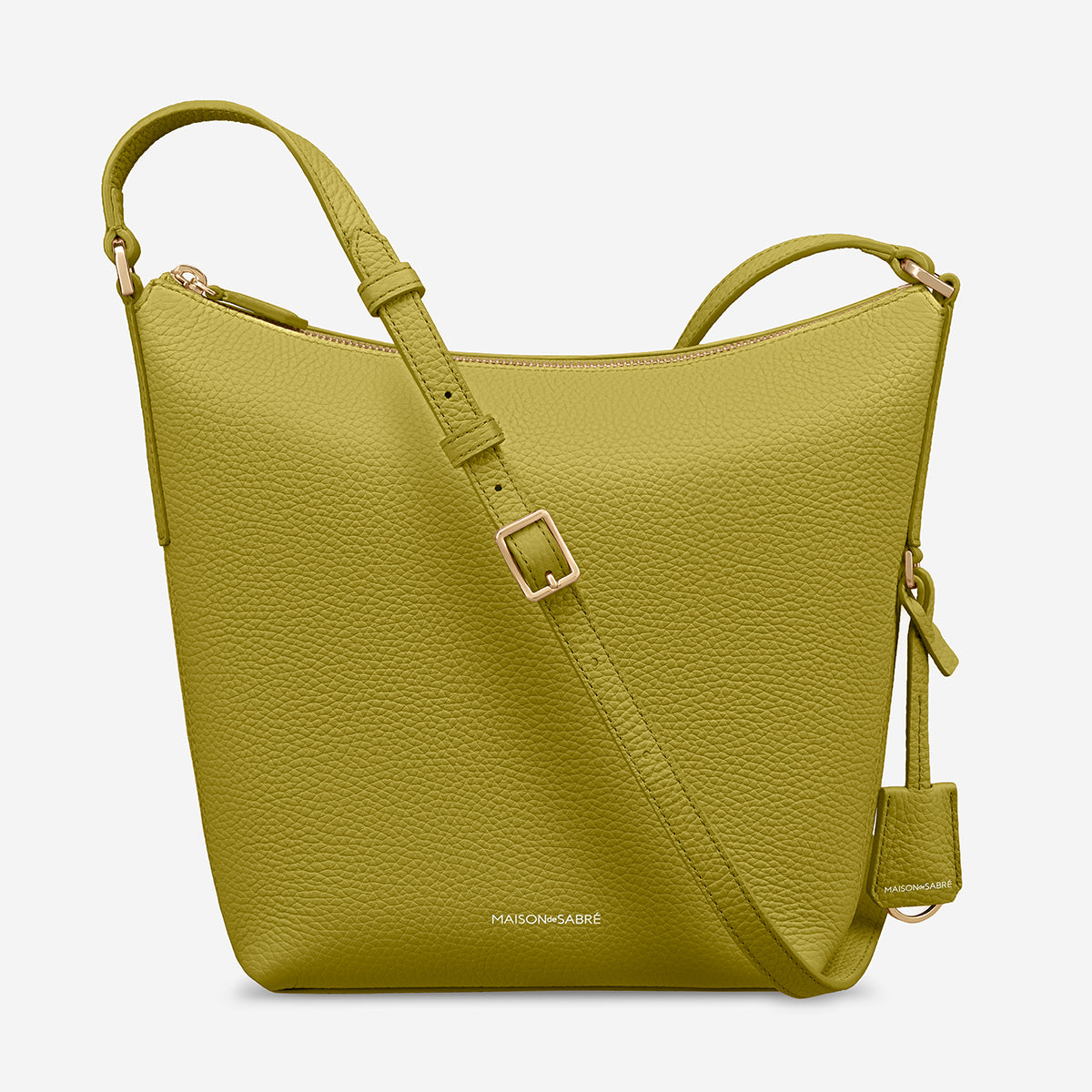 The Zipped Bucket Bag - Martini Green