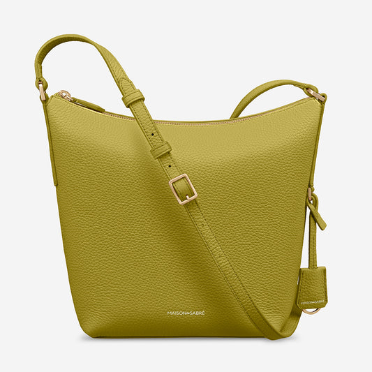 The Zipped Bucket Bag - Martini Green