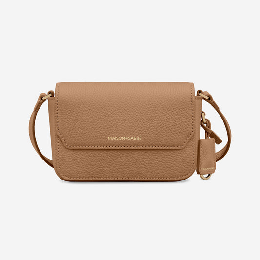 The Micro Flap Bag - Sandstone Brown