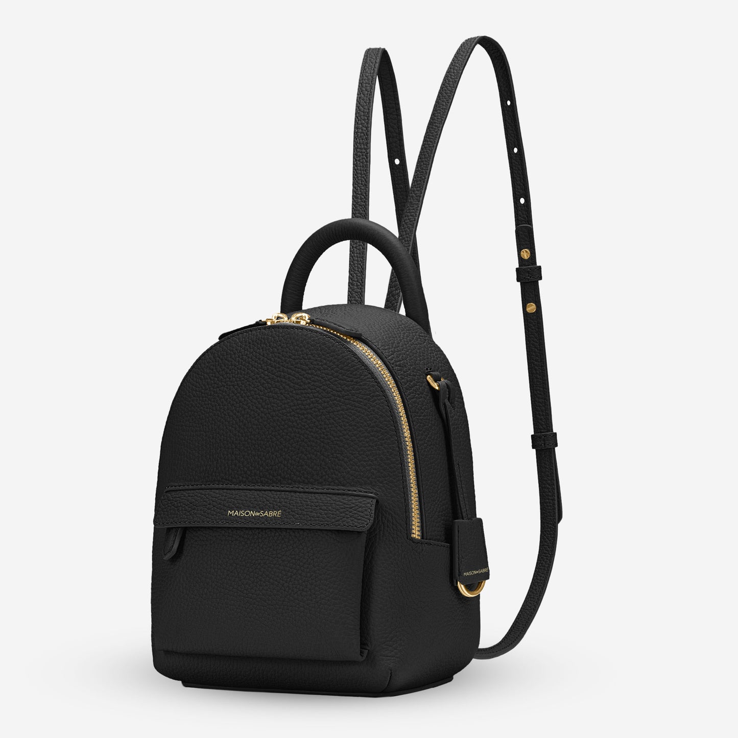 Mini black nylon discount backpack