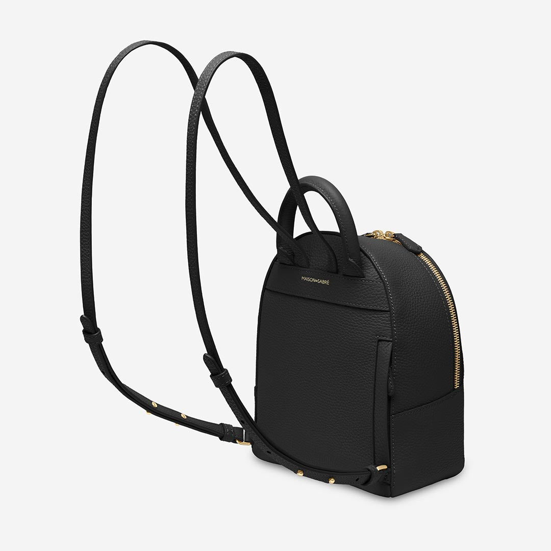 The Mini Backpack - Black Caviar – MAISON de SABRÉ