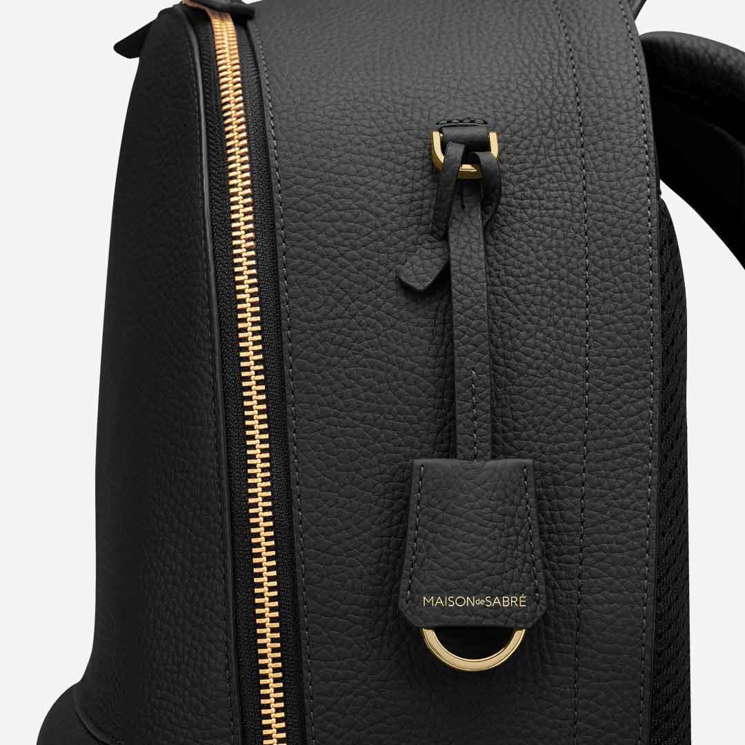 レザーバックパック Backpack ブラックキャビア | MAISON de SABRÉ