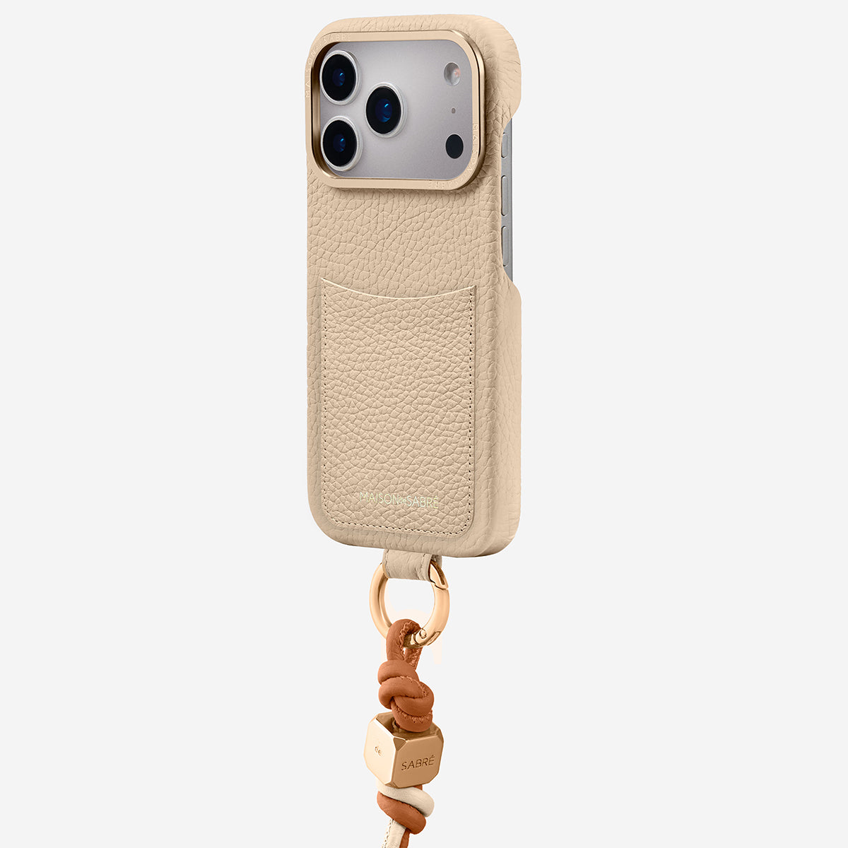 The Wristlet Phone Case iPhone 17 Pro Max - Saharan Nude – MAISON