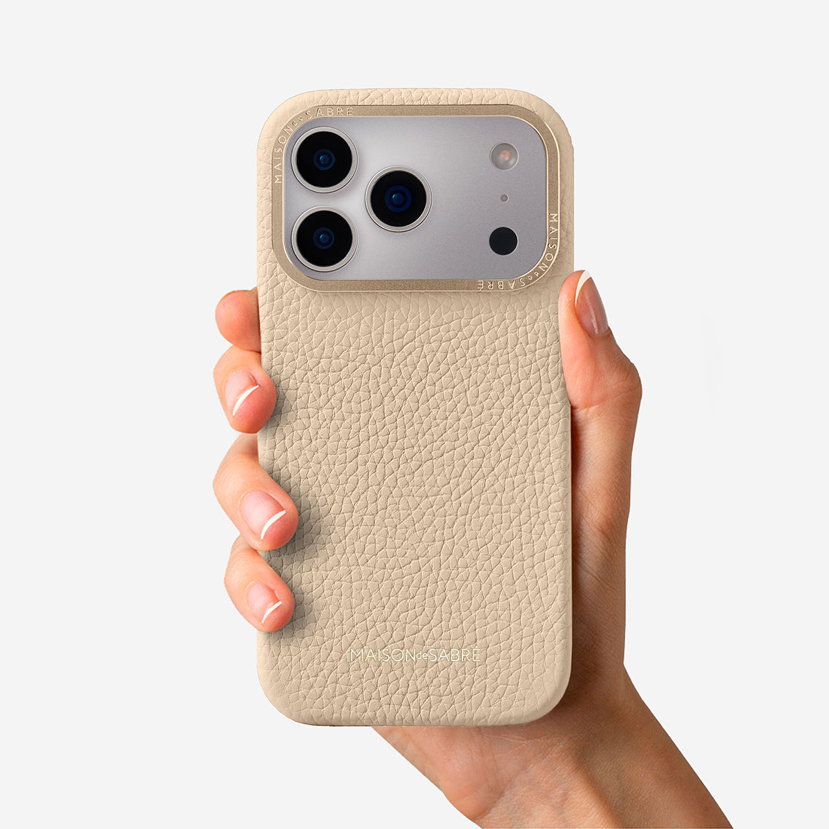 レザーケース iPhone 17 Pro Case サハランヌード | MAISON de SABRÉ