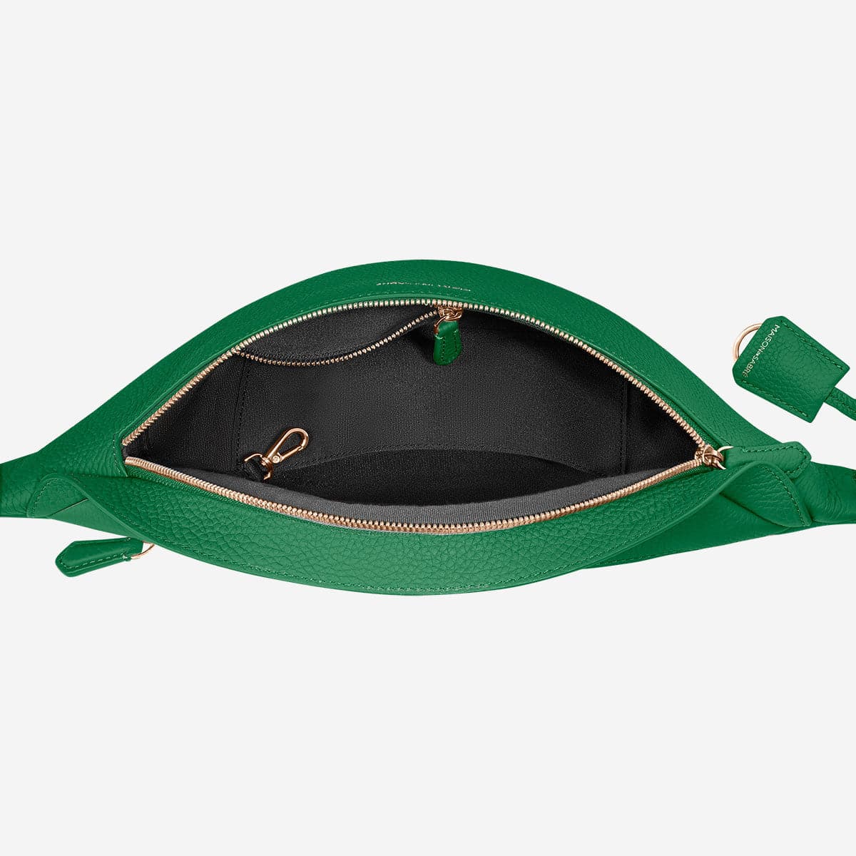 Green leather 2024 sling bag