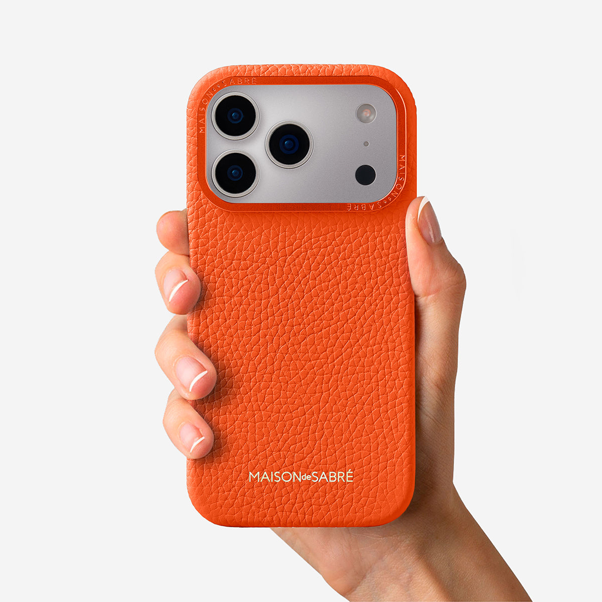 レザーケース iPhone 17 Pro Case マンハッタンオレンジ | MAISON de SABRÉ