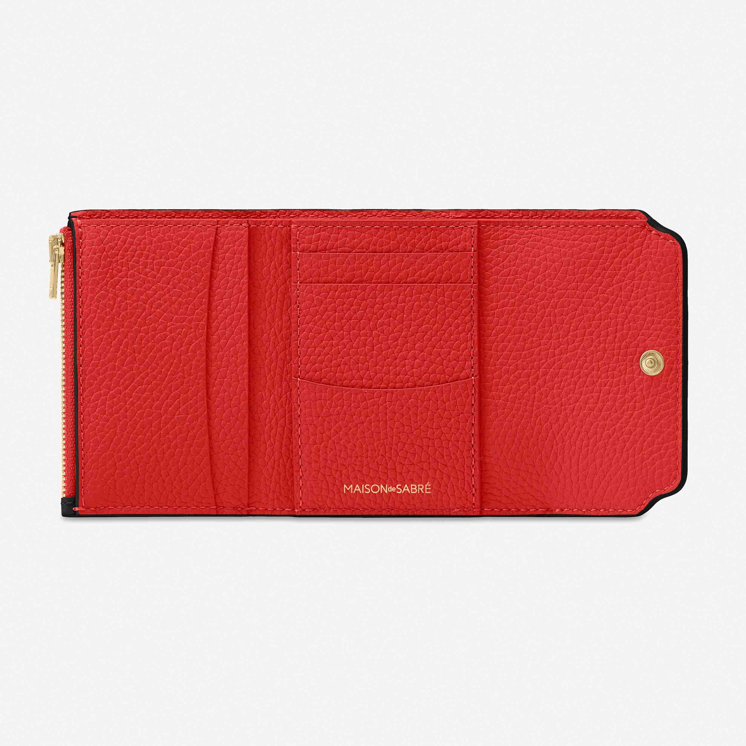 三つ折り財布 Trifold Wallet ルージュノワール | MAISON de SABRÉ