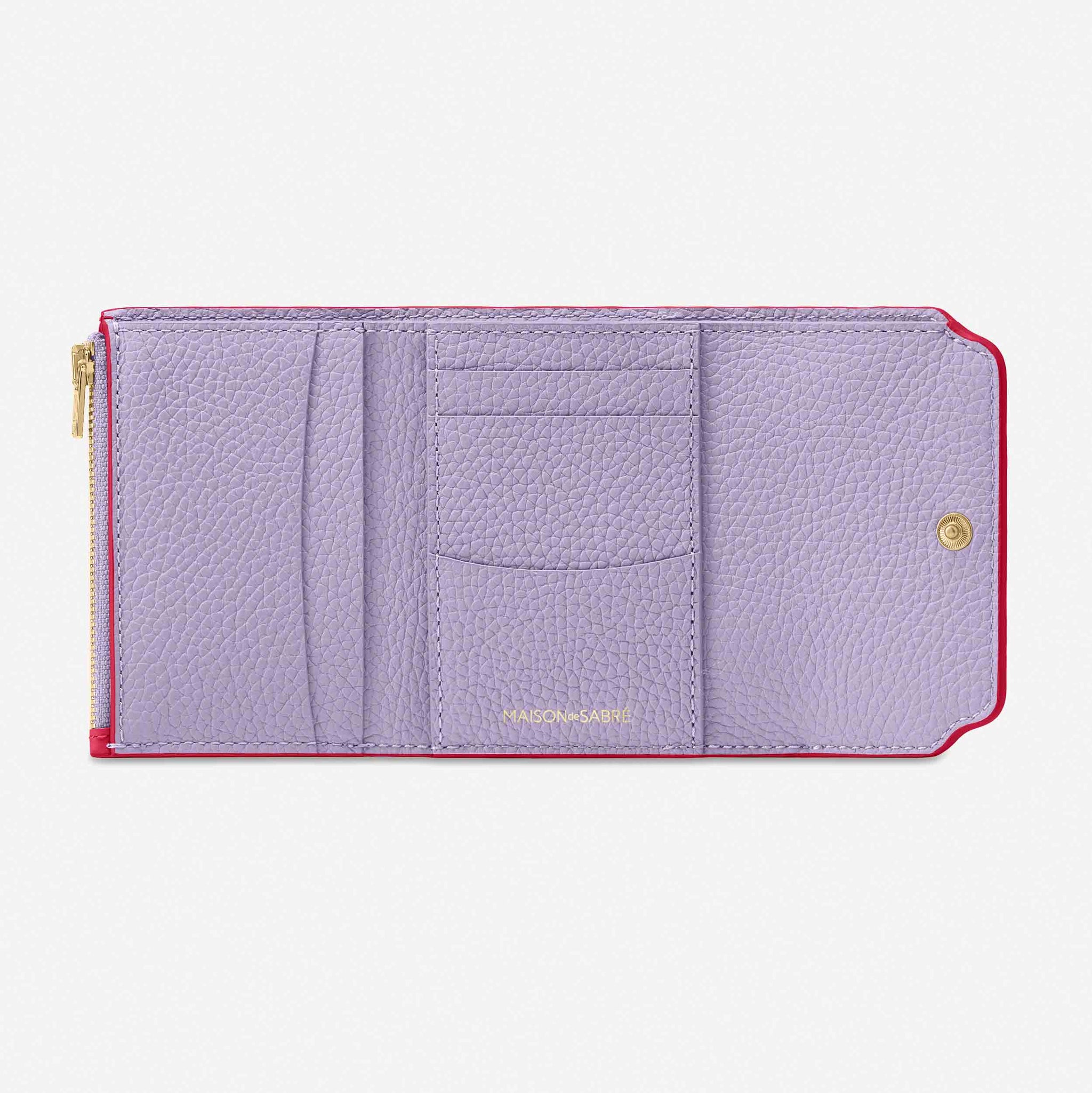 The Trifold Wallet - Fuchsia Lavender – MAISON de SABRÉ