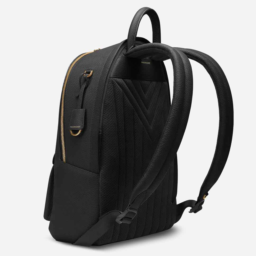 新品　MAISONdeSABRE バックパック 黒 レザーバックパック Backpack ブラックキャビア | MAISON de SABRÉ
