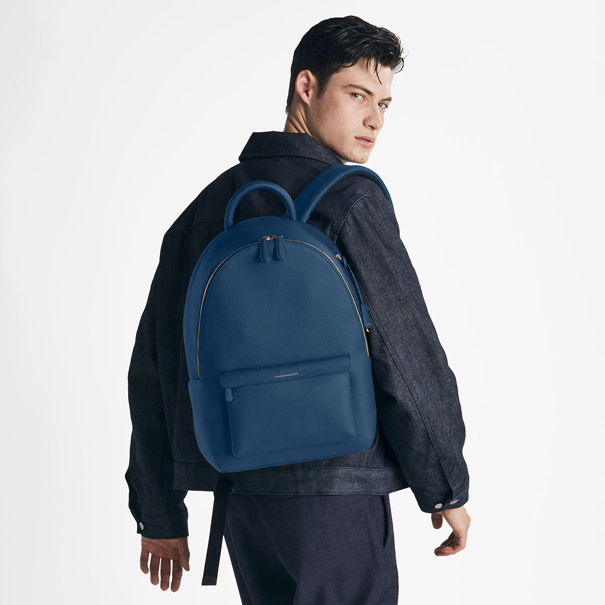 レザーバックパック Backpack パシフィックブルー | MAISON de SABRÉ