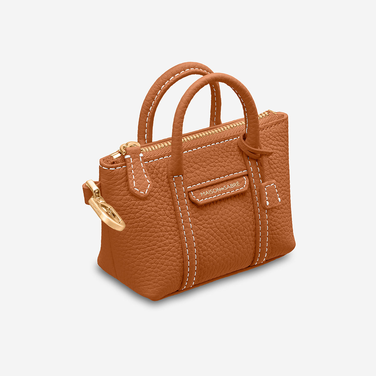 The SABRÉMOJI™ Tote Charm - Pecan Brown