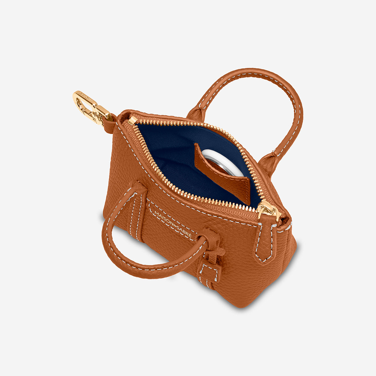 The SABRÉMOJI™ Tote Charm - Pecan Brown