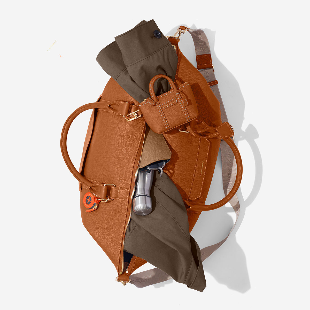 The SABRÉMOJI™ Tote Charm - Pecan Brown