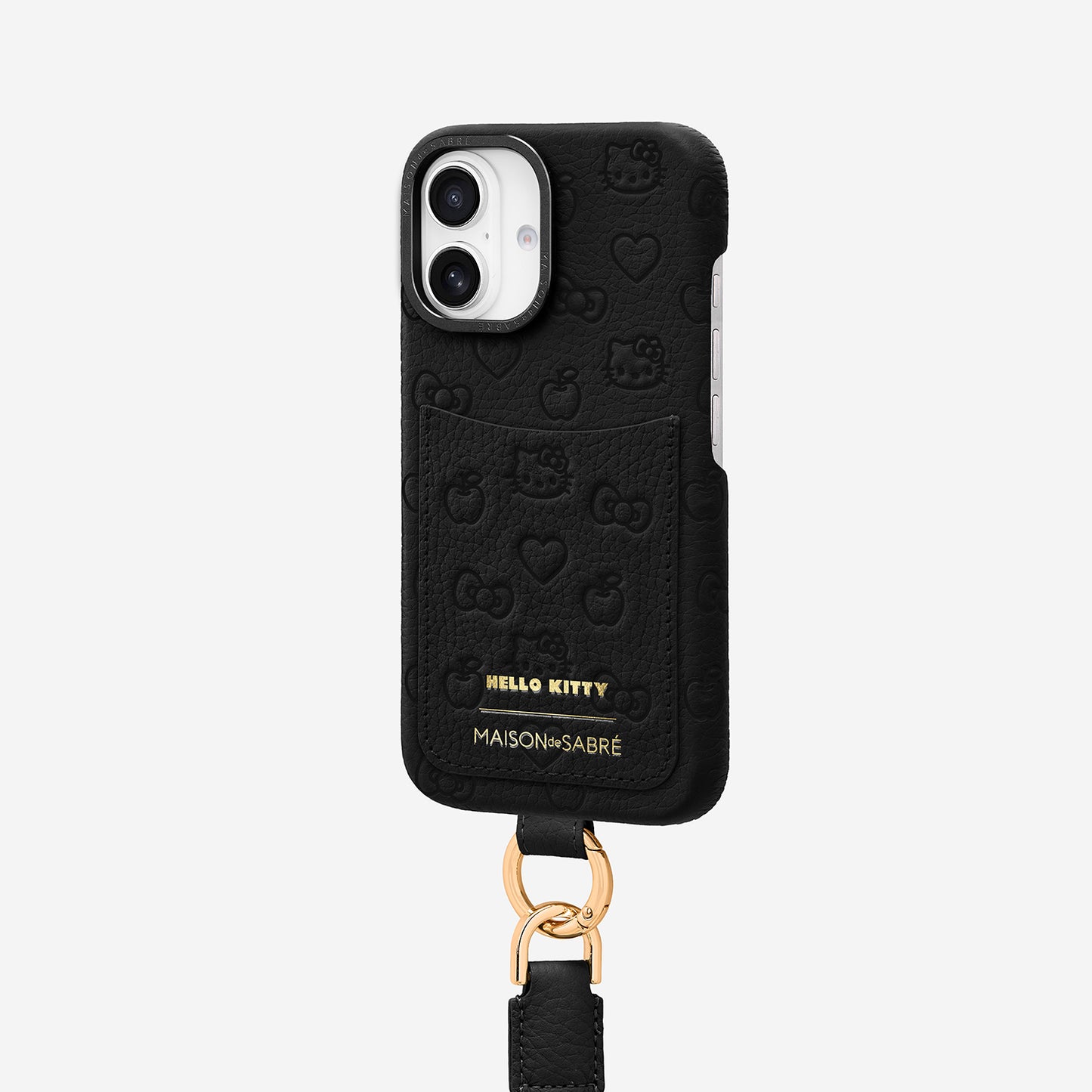 The Sling Phone Case iPhone 16 - Black Caviar (Hello Kitty)