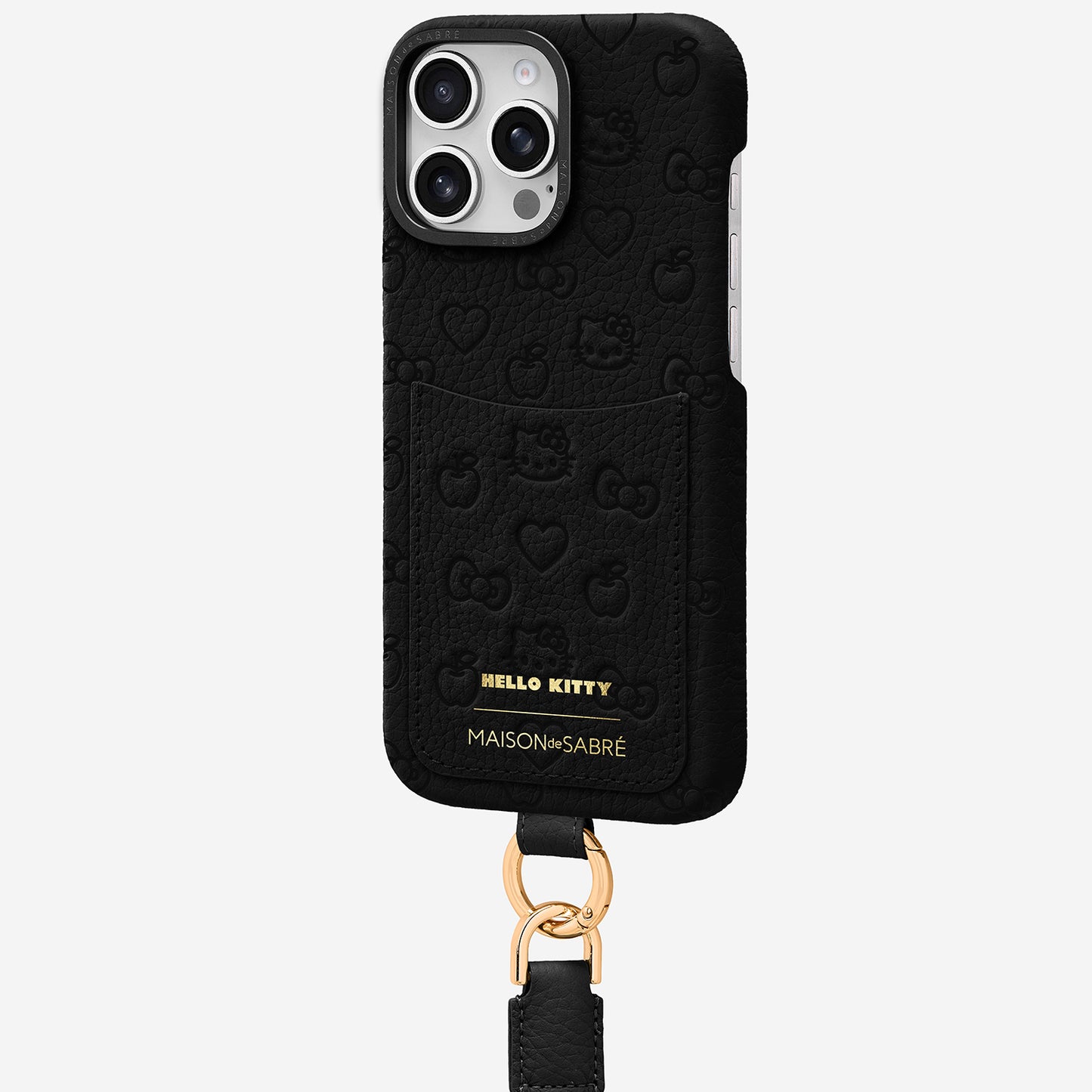 The Sling Phone Case iPhone 16 Pro - Black Caviar (Hello Kitty)