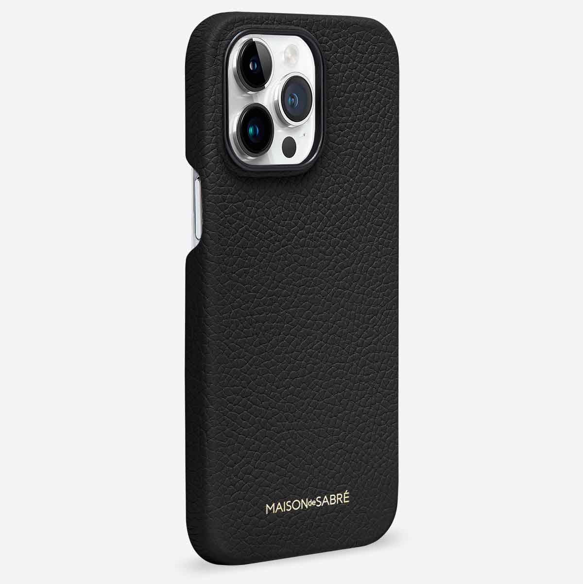レザーケース iPhone 14 Pro Max Case ブラックキャビア | MAISON de SABRÉ
