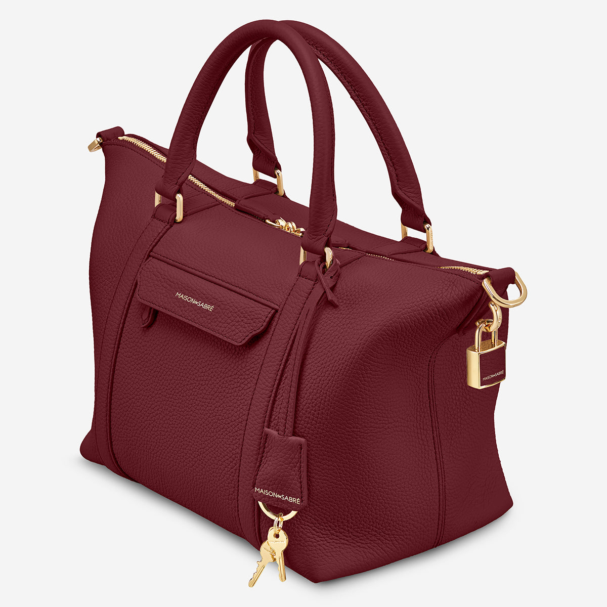 The Small Travel Tote - Plum Red