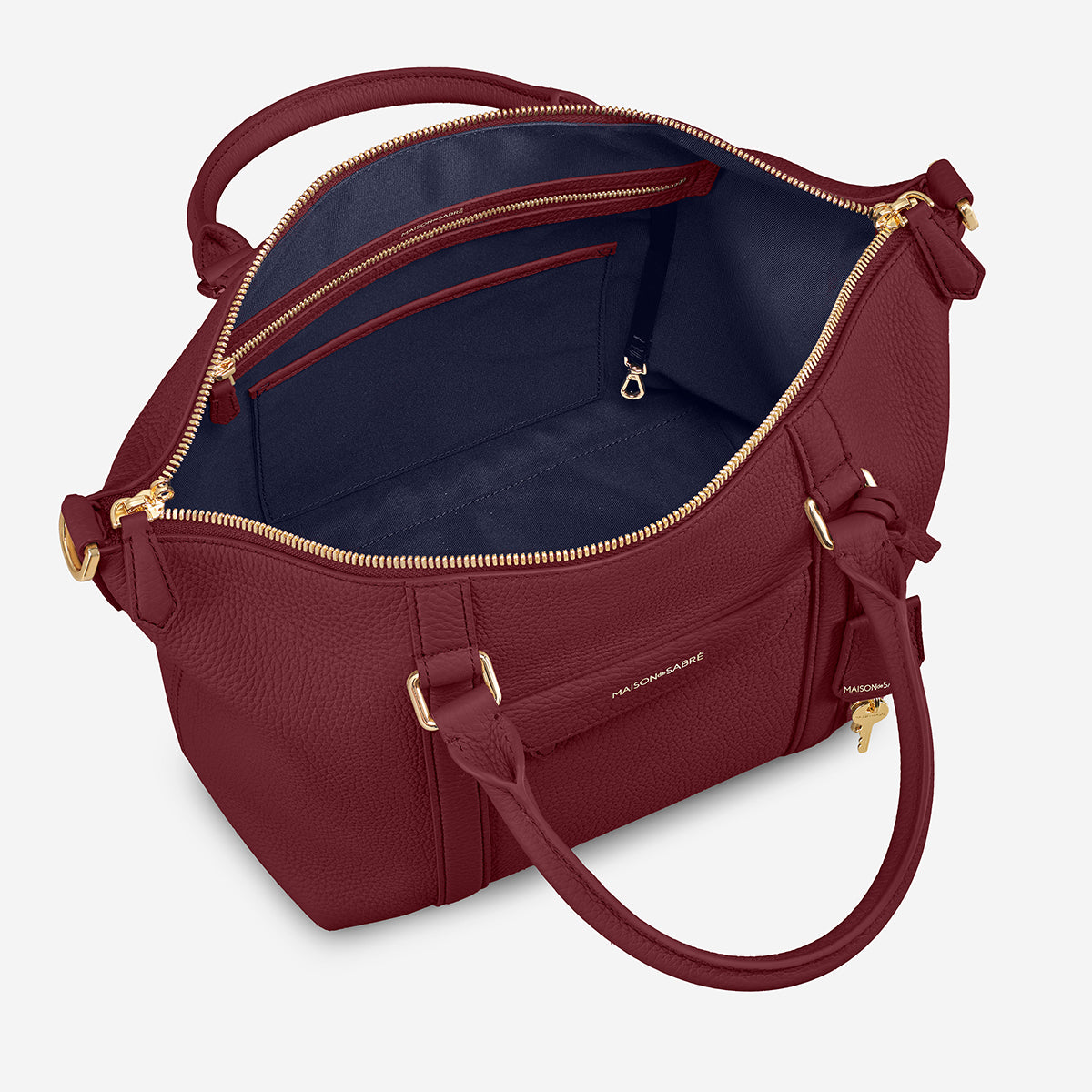 The Small Travel Tote - Plum Red