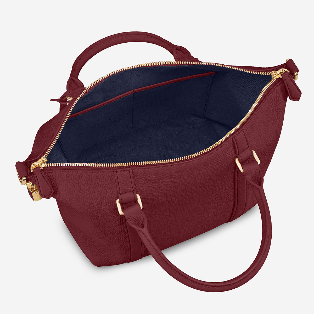 The Small Travel Tote - Plum Red