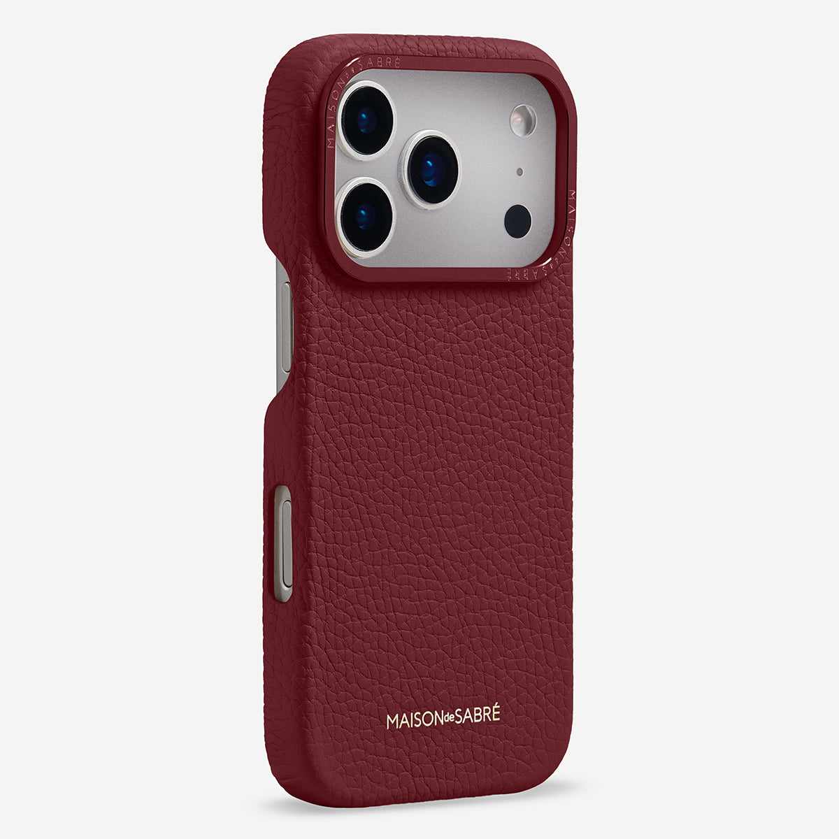 レザーケース iPhone 17 Pro Case プラムレッド | MAISON de SABRÉ