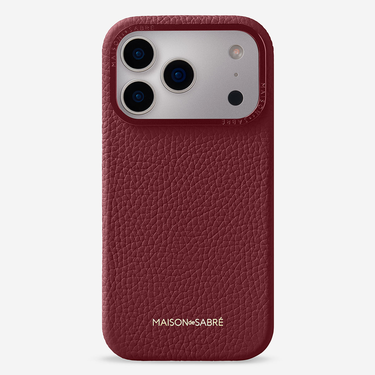 レザーケース iPhone 17 Pro Max Case プラムレッド | MAISON de SABRÉ
